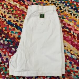 Vintage 80s/90s Lauren Ralph Lauren White Cotton High Waist Preppy Mom Shorts